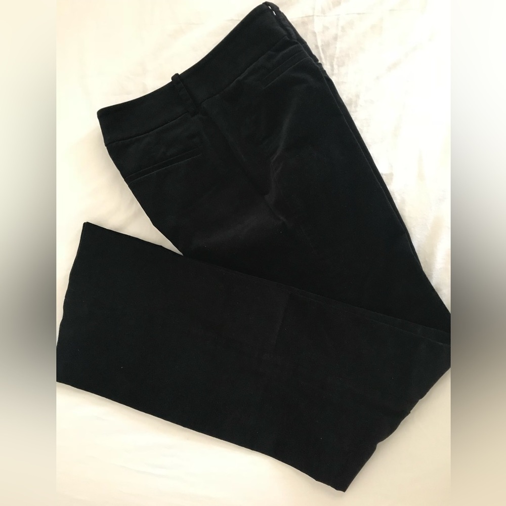 LOFT Black Velvet Trousers